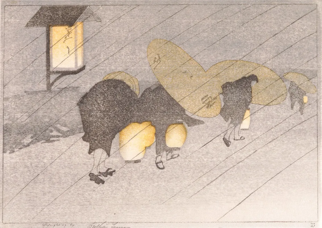 Rainy Twilight by Bertha Lum - Canvas Print