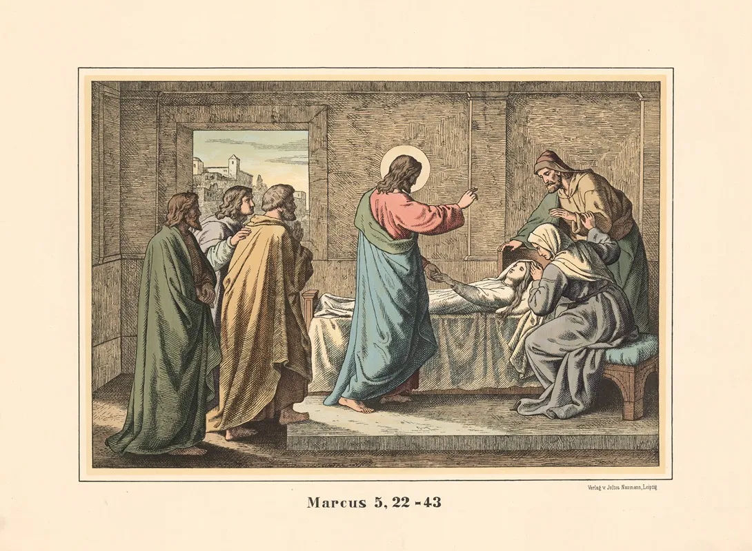 Raising Of Jairus Daughter by Karl Gottlob Schönherr - Canvas Print