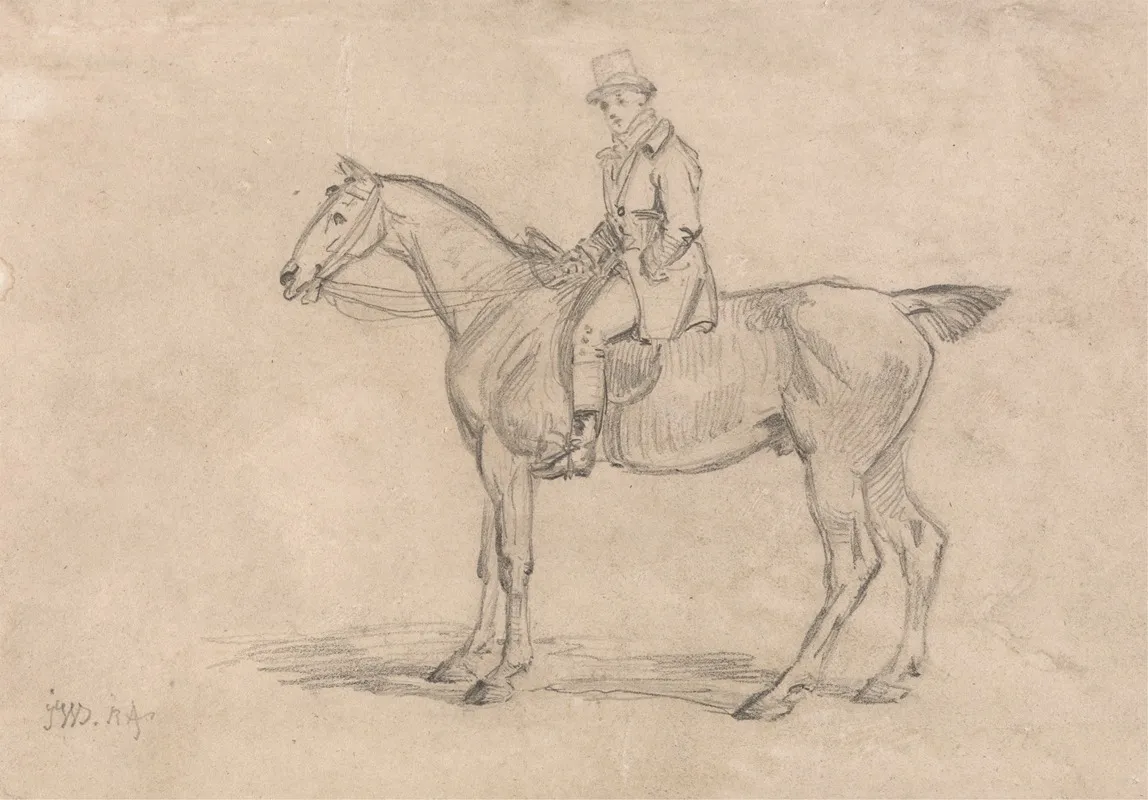 Ralph John Lambton On His Hunter Undertaker