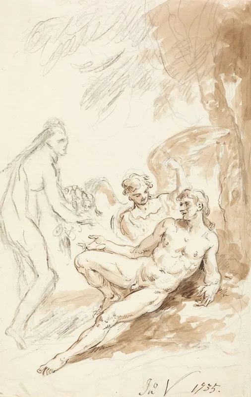 Raphaels Visit To Adam And Eve From Miltons Paradise