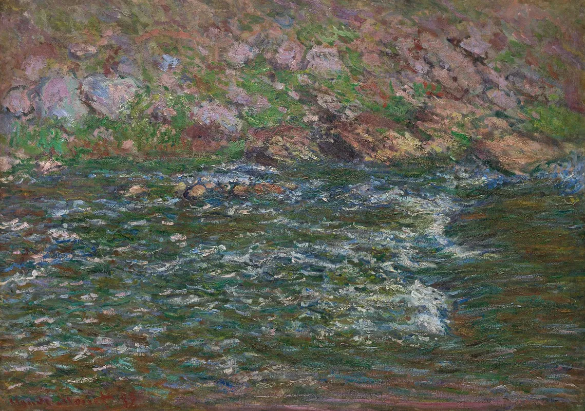 Rapids On The Petite Creuse At Fresselines by Claude Monet - Canvas Print