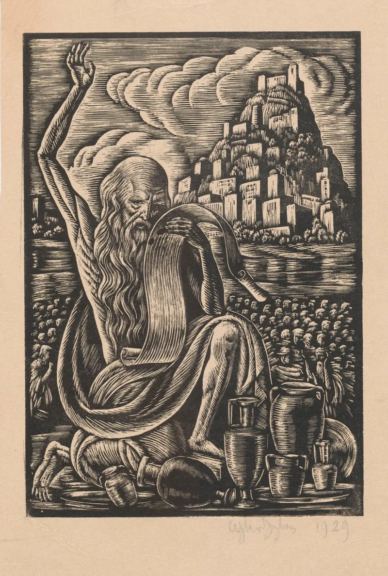 Rapsod by Władysław Skoczylas - Canvas Print