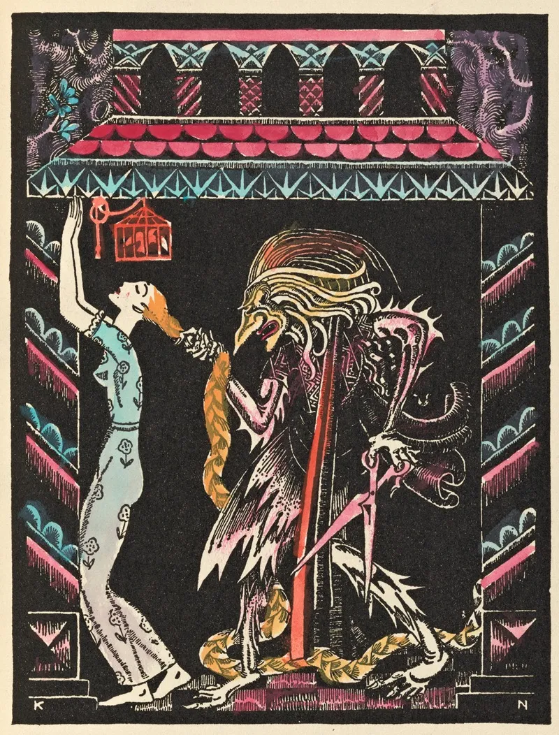 Rapunzel 2 by Kay Rasmus Nielsen - Canvas Print