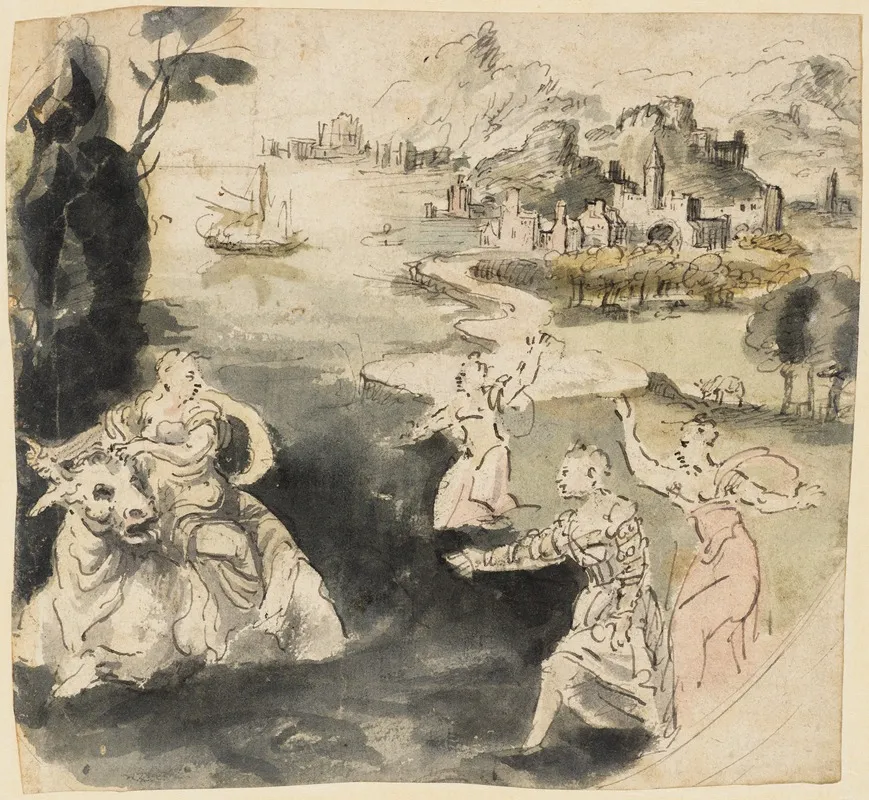 Raub Der Europa by Bartholomäus Dietterlin - Canvas Print