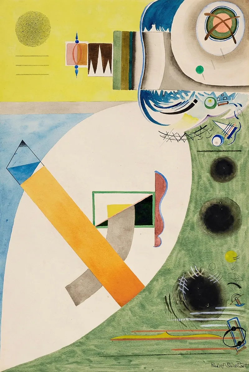 Rb0551 Serioso by Rudolf Bauer - Canvas Print