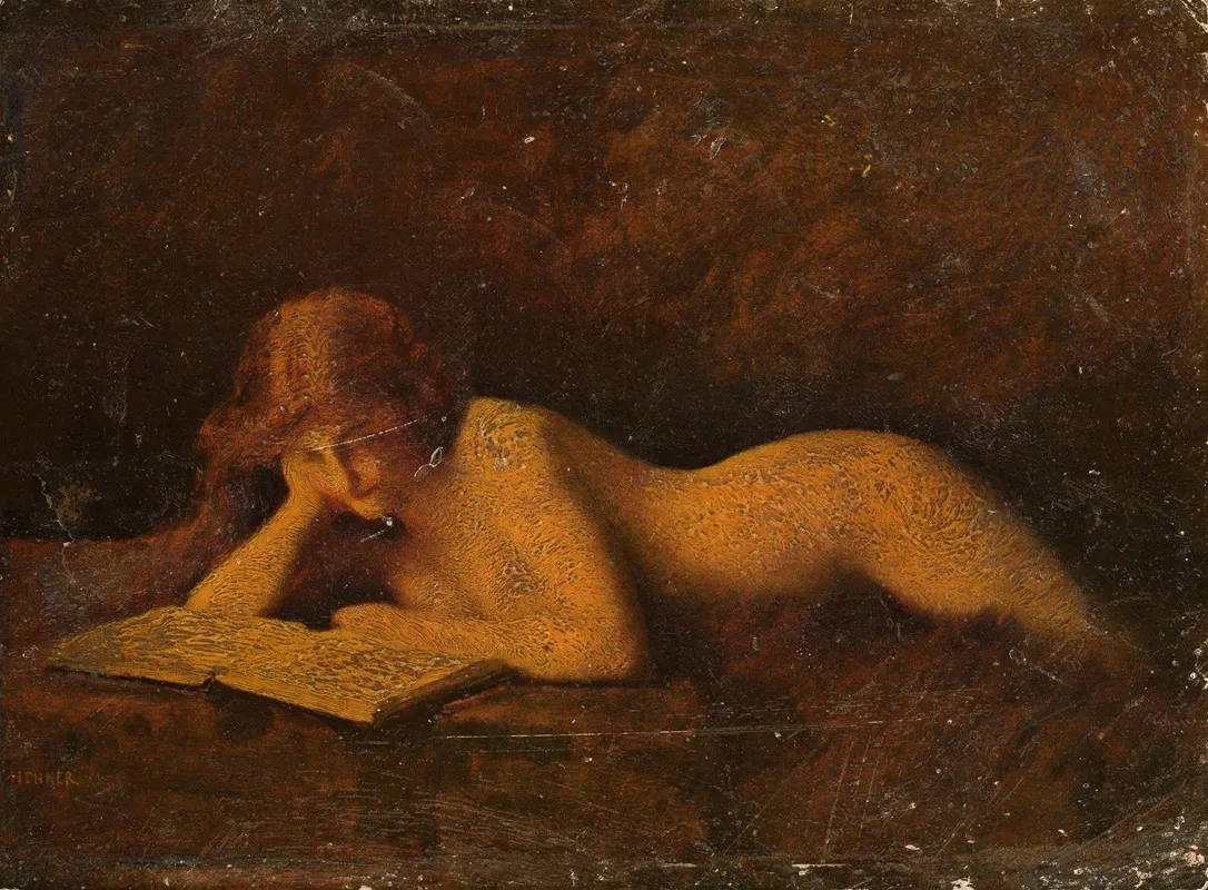 Reading Woman 3 by Jean-Jacques Henner - Canvas Print