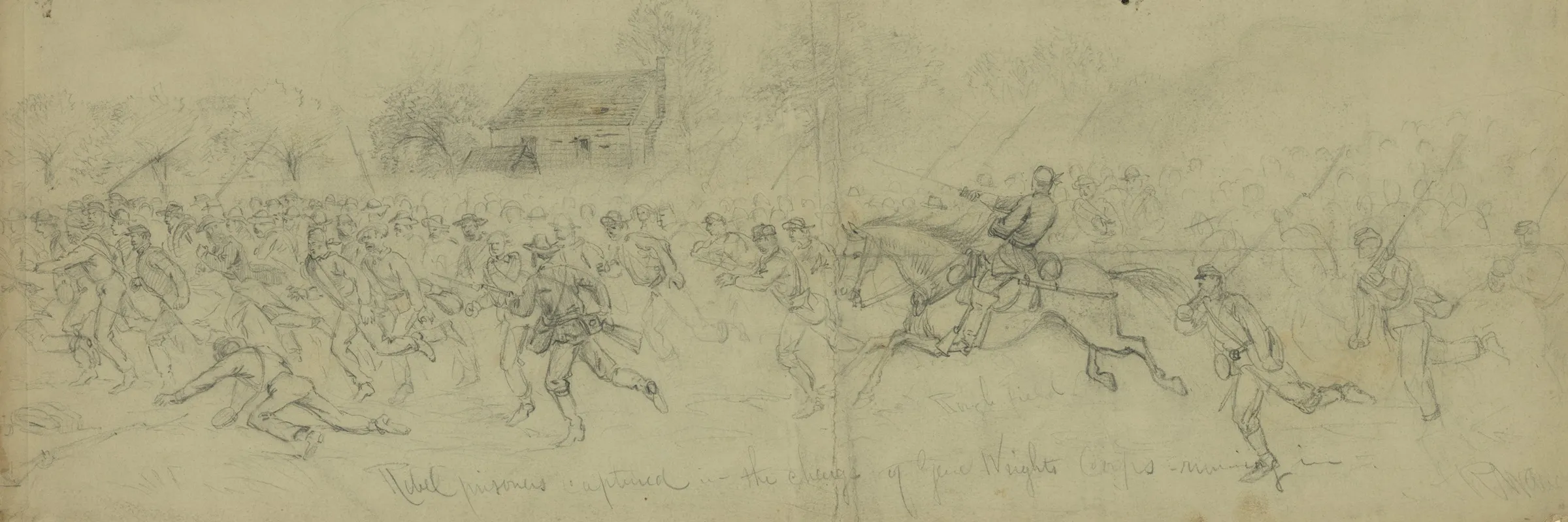 Rebel Prisoners Captured In The Charge Of Genl Wrights Corps Running In