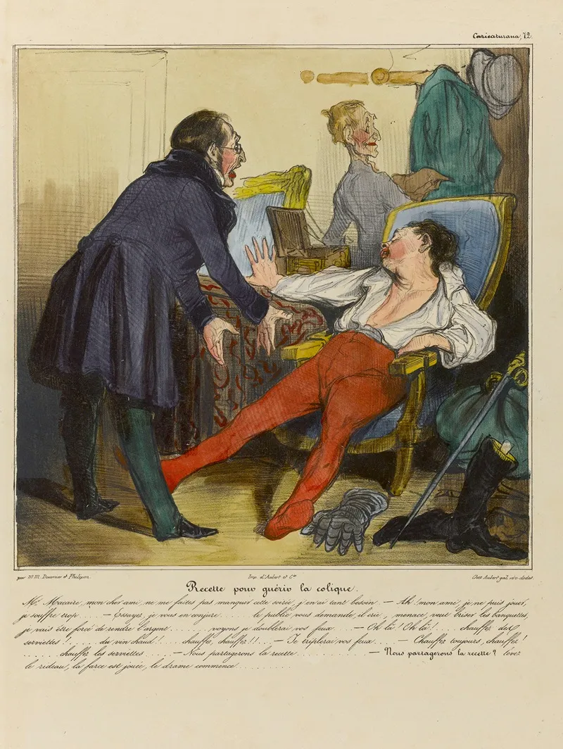 Recette Pour Guerir La Colique by Honoré Daumier - Canvas Print