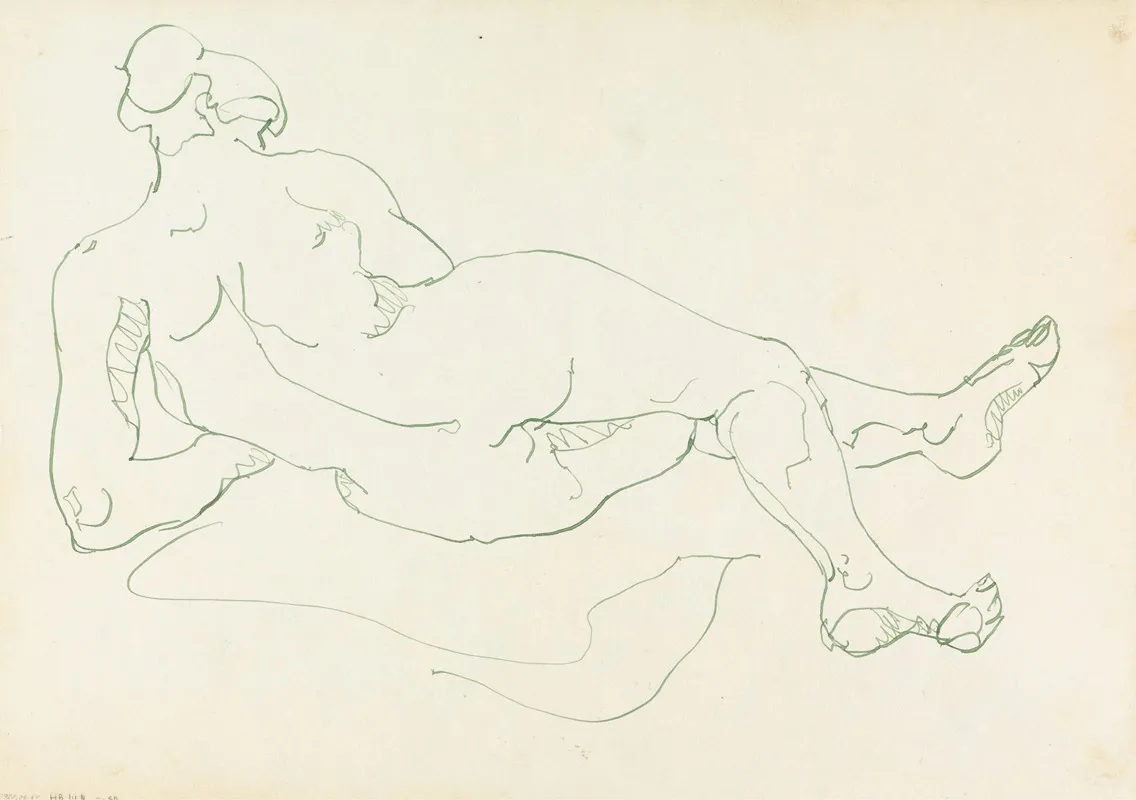 Reclining Female Figure by Henri Gaudier-Brzeska - Canvas Print