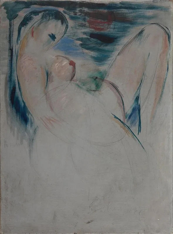 Reclining Female Nude 23 by Wilhelm Lehmbruck - Canvas Print