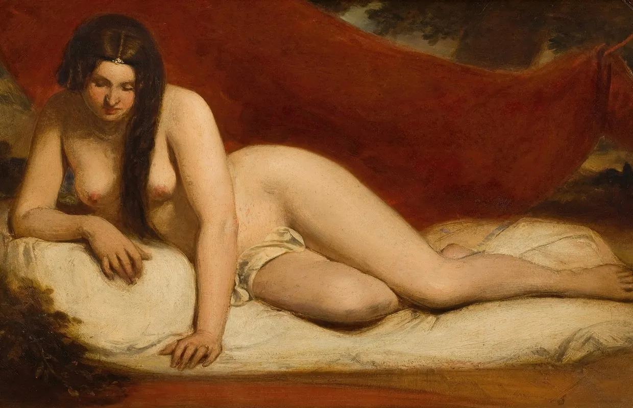 Reclining Nude 18 by William Etty - Canvas Print