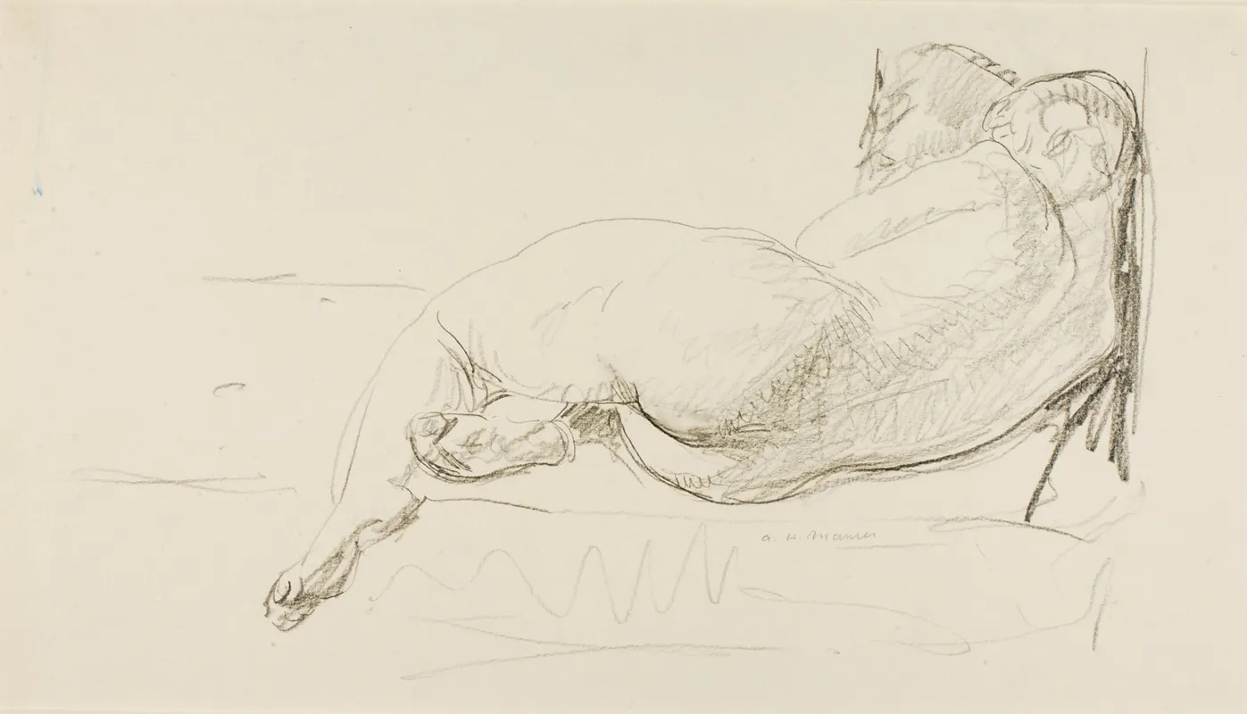 Reclining Nude 29 by Alfred Henry Maurer - Canvas Print