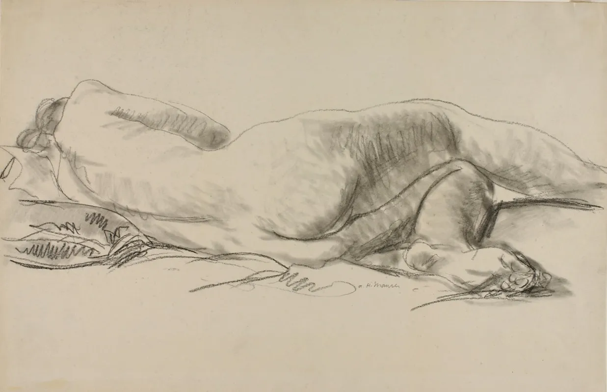 Reclining Nude 30 by Alfred Henry Maurer - Canvas Print