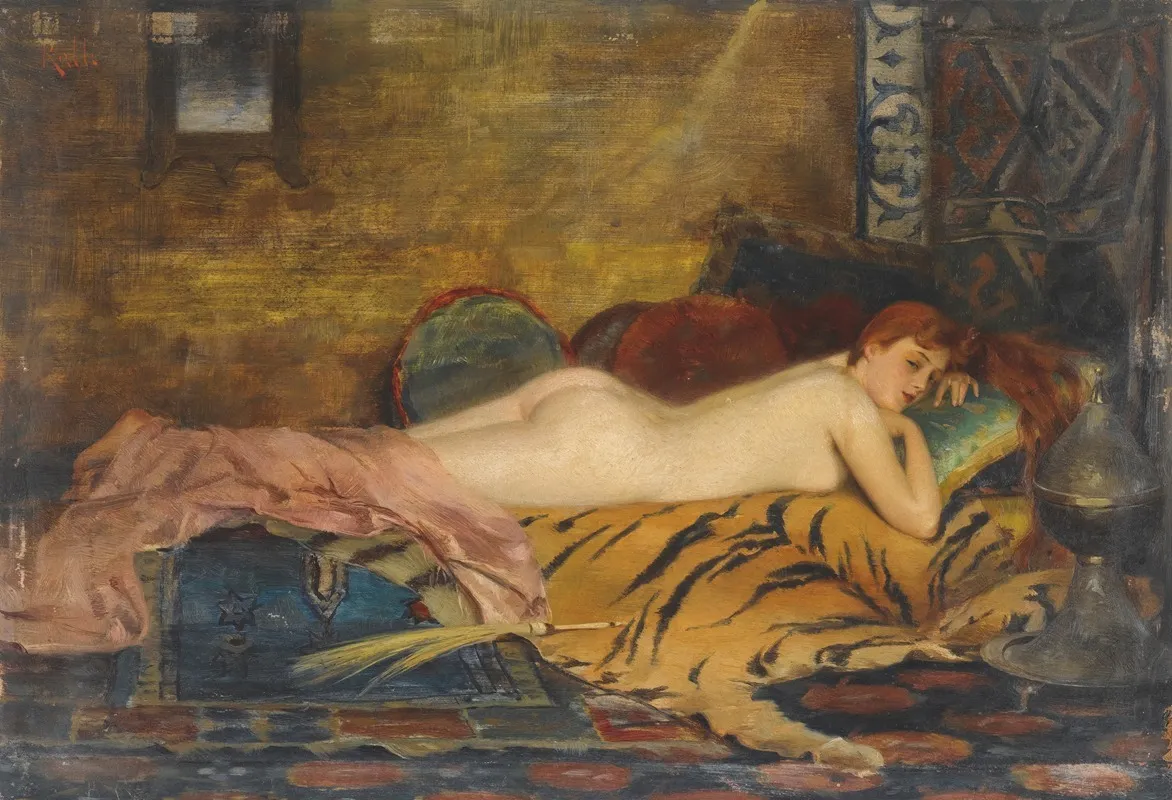 Reclining Nude 6 by Theodoros Ralli - Canvas Print
