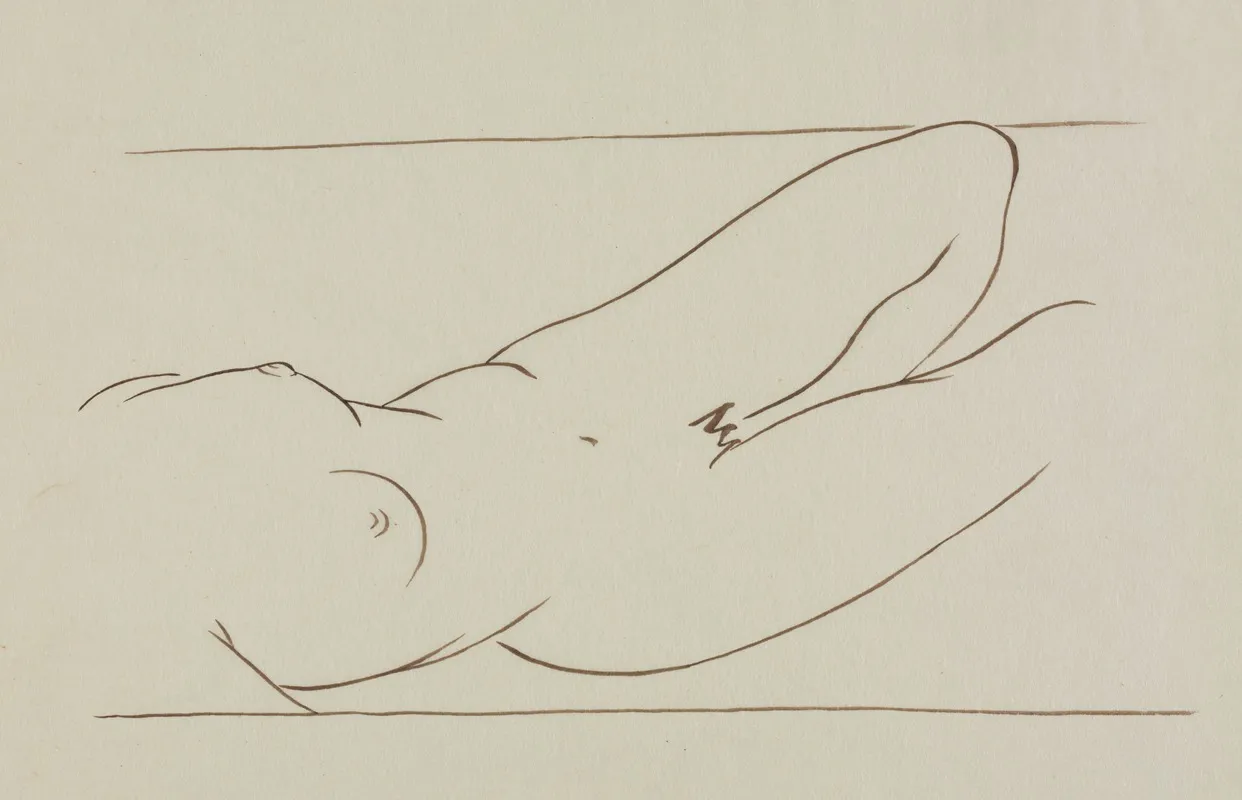 Reclining Nude Woman 3 by Ananda K. Coomaraswamy - Canvas Print