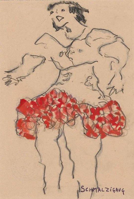 Red Fringe by Jules Schmalzigaug - Canvas Print