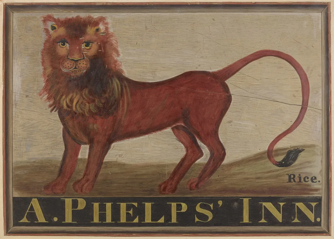 Red Lion Inn Sign by Martin Partyka - Canvas Print