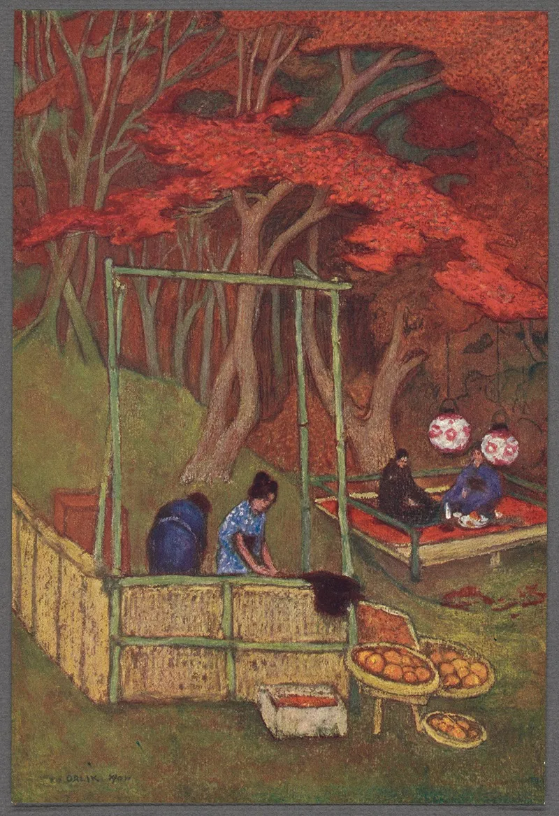 Red Maple by Emil Orlik - Canvas Print