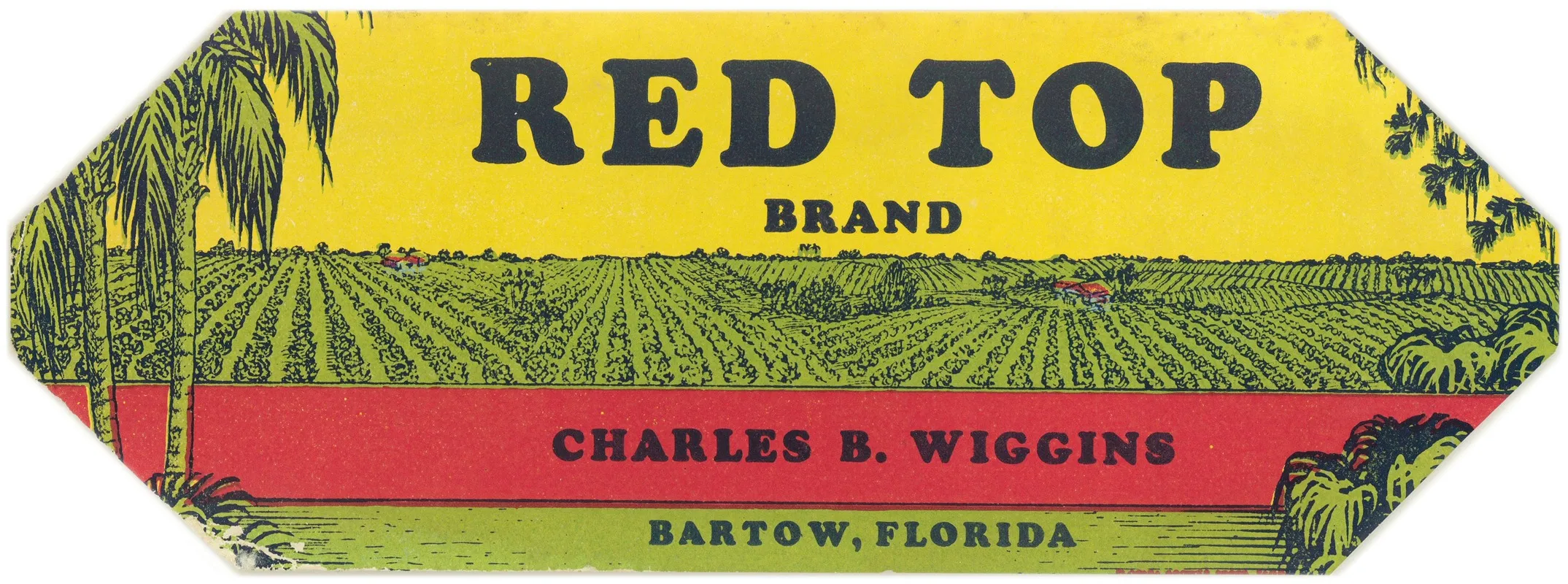 Red Top Brand Produce Label