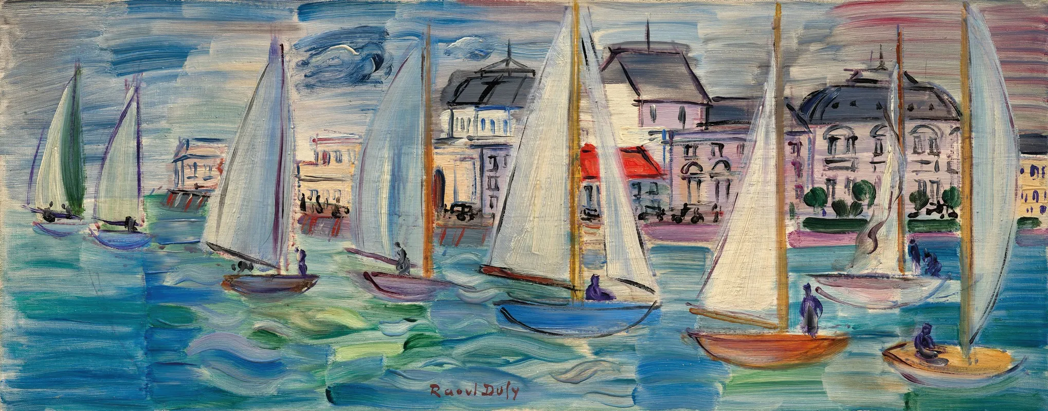Regates A Deauville by Raoul Dufy - Canvas Print