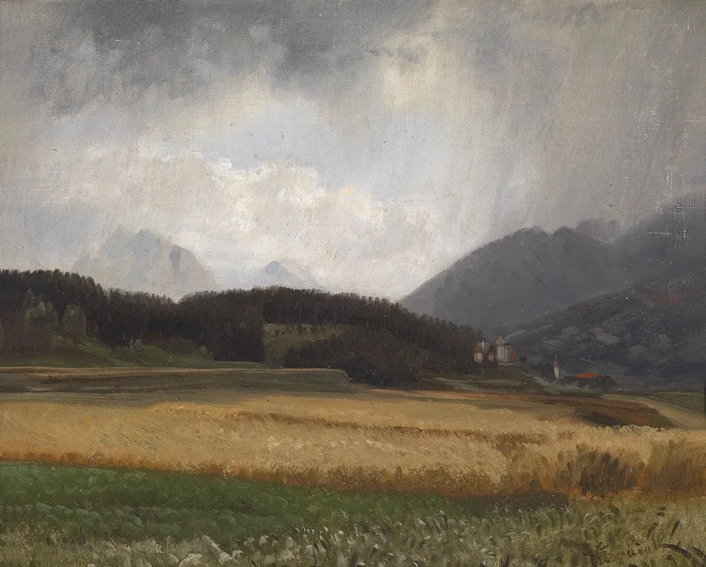 Regenstimmung Uber Igls by Anton Hlavacek - Canvas Print
