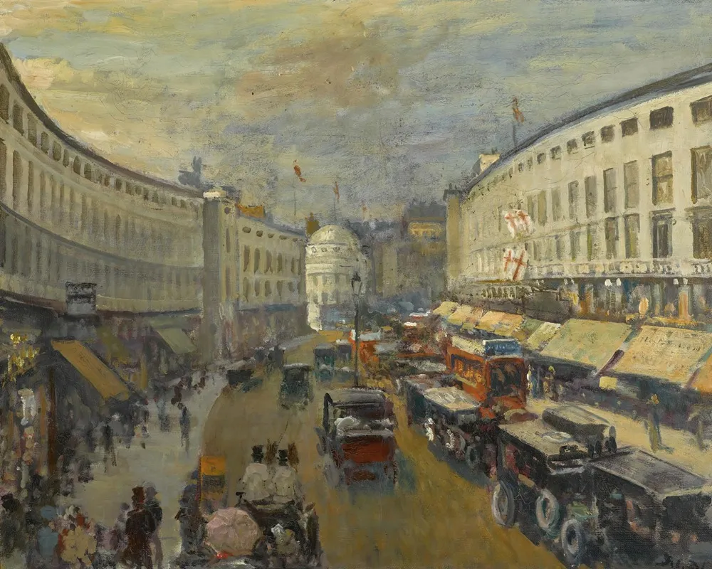 Regent Street London by Jacques-Émile Blanche - Canvas Print