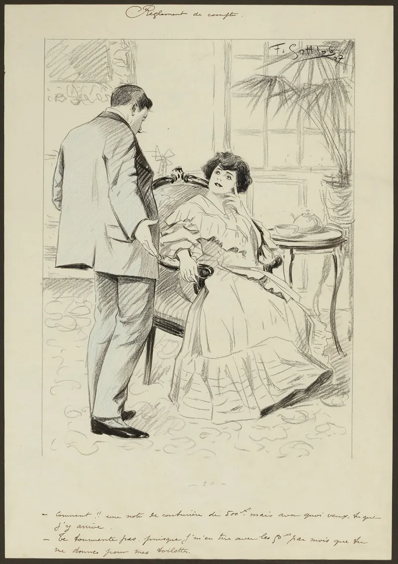 Reglement De Compte by Fernand Louis Gottlob - Canvas Print