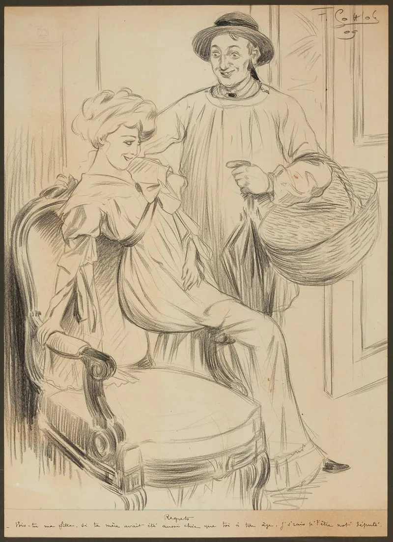 Regrets by Fernand Louis Gottlob - Canvas Print