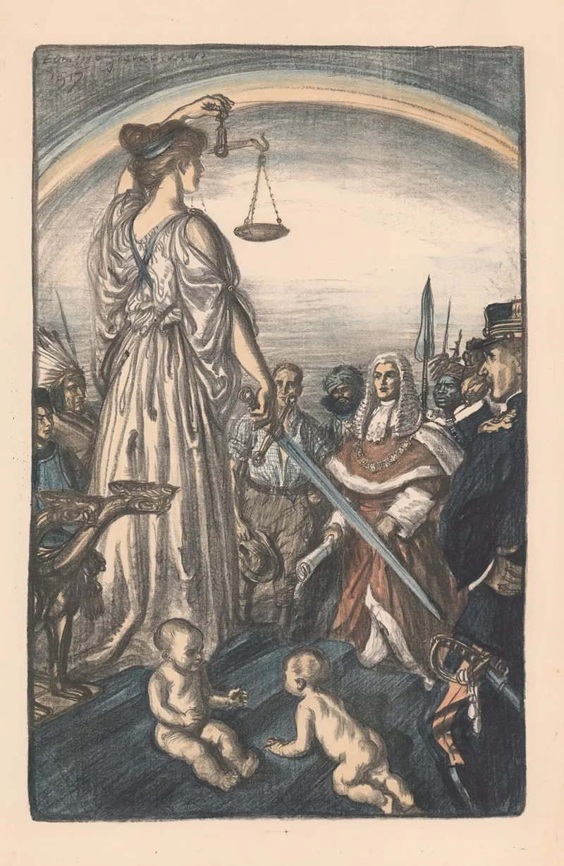 Reign Of Justice by Edmund Joseph Sullivan - Canvas Print