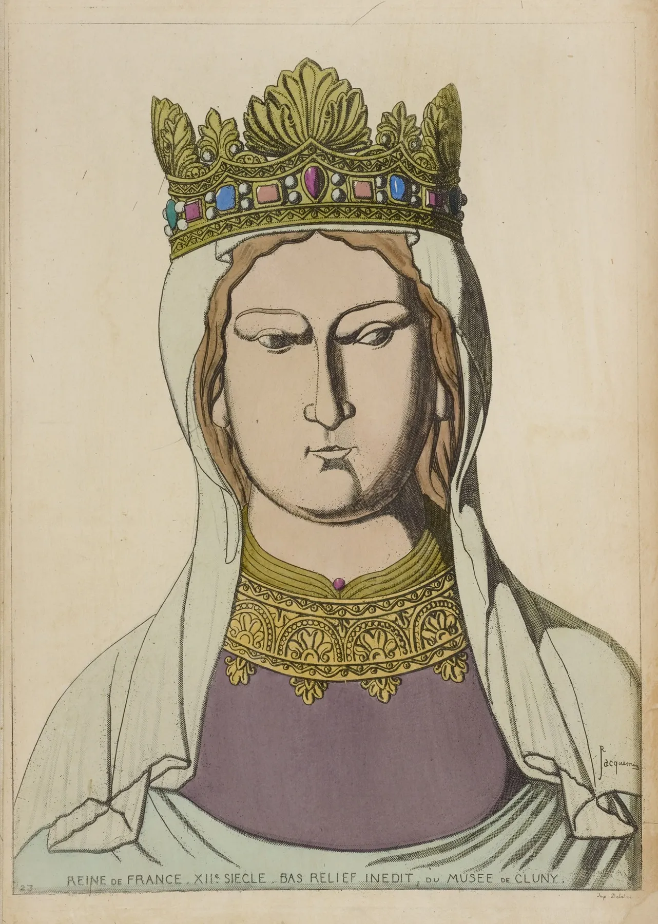 Reine De France Xiie Siecle Bas Relief Inedit Du Musee De Cluny