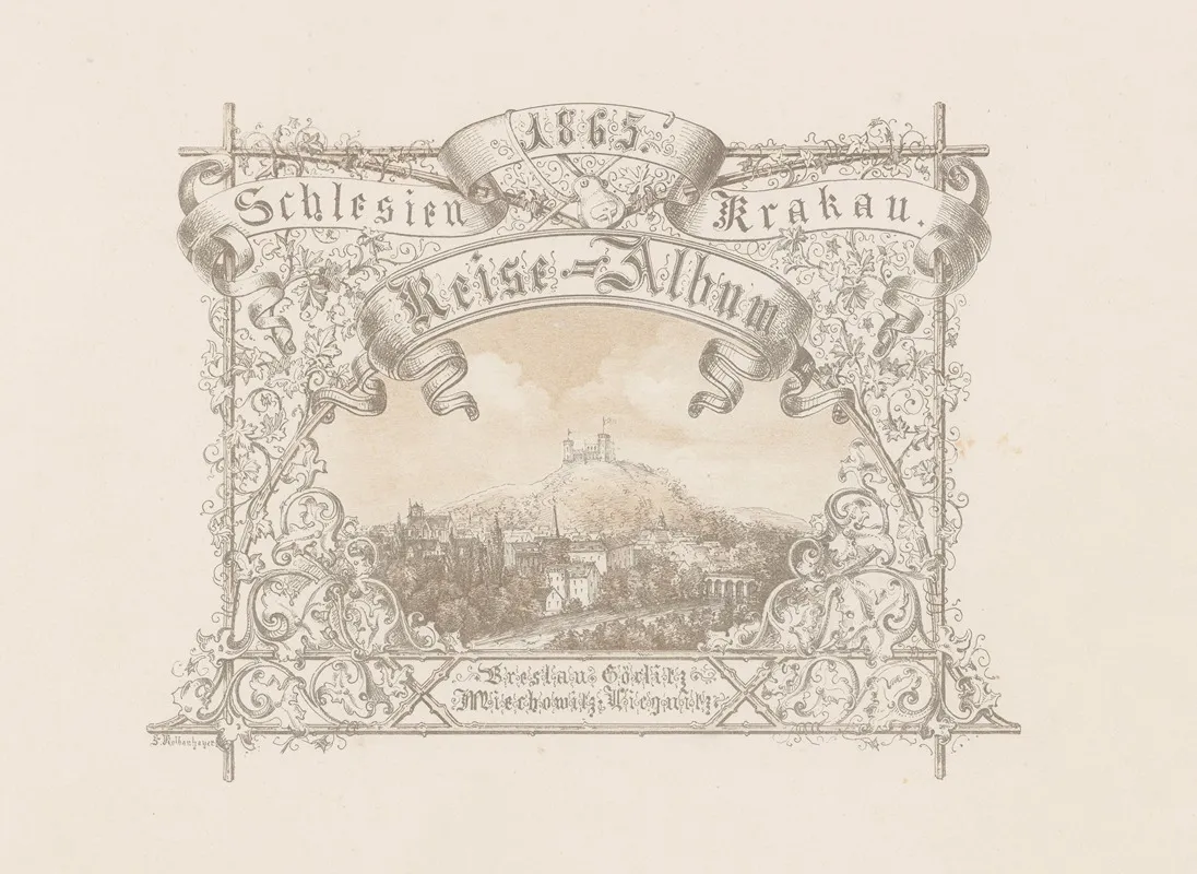 Reise Album 1863 Pl 01 by Burchard Gebrüder - Canvas Print