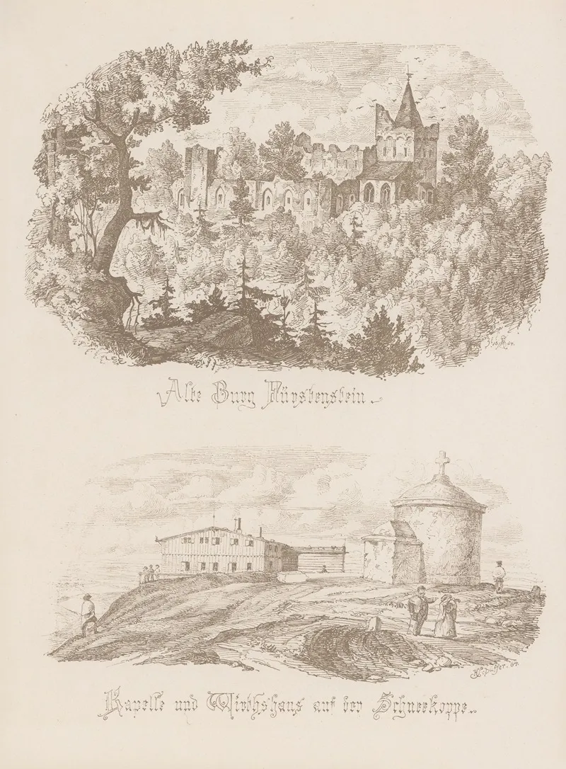 Reise Album 1863 Pl 20 by Burchard Gebrüder - Canvas Print