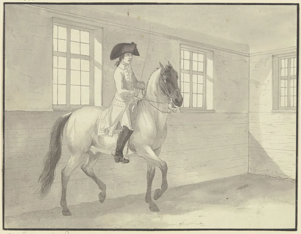 Reiter In Einer Reitschule