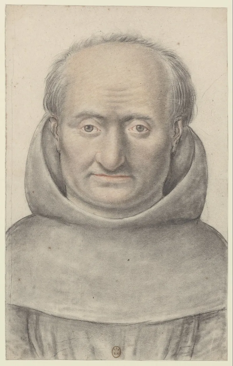 Religieux Portant Un Vetement Monastique Robe De Bure Et Capuce