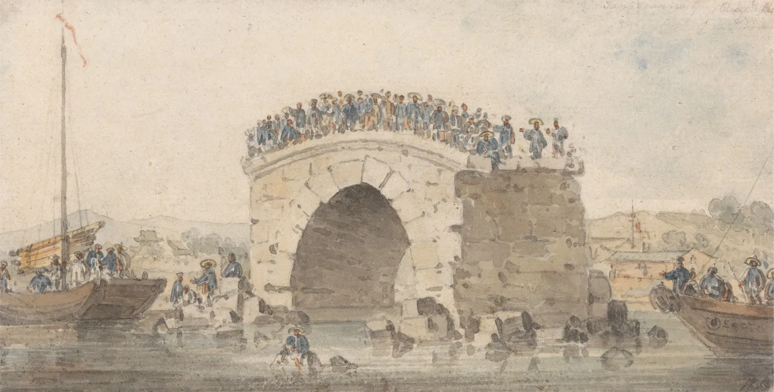 Remains Of A Bridge At San Sien Wey On The Pei Ho Near Tong Tcheou August 15 1793