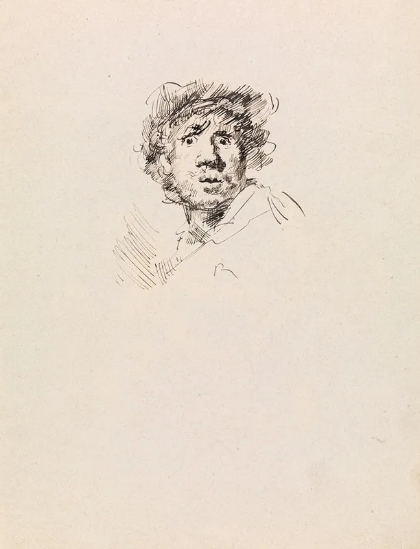 Rembrandts Self Portrait by James Ensor - Canvas Print