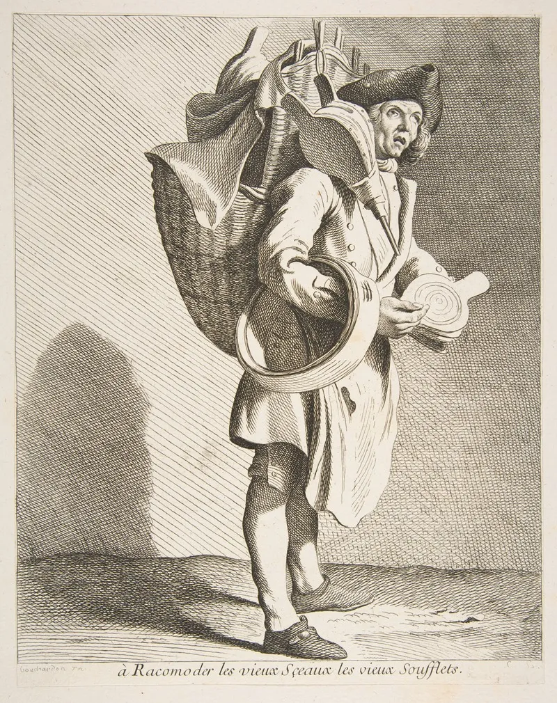 Repairer Of Seals And Bellows by Edmé Bouchardon - Canvas Print