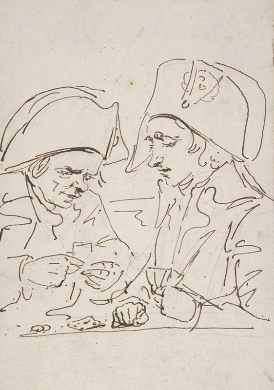 Replacements In The Parisian Guard Playing Cards In 1795 by Vivant Denon - Canvas Print