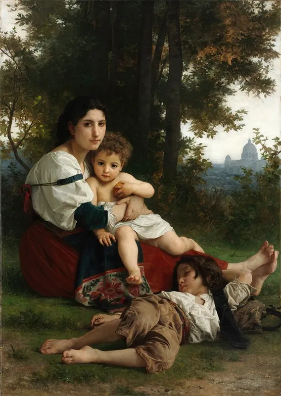 Rest 2 by William Bouguereau - Canvas Print