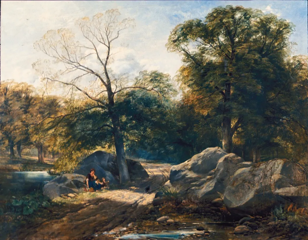 Rest By The Way by Thomas Creswick - Canvas Print