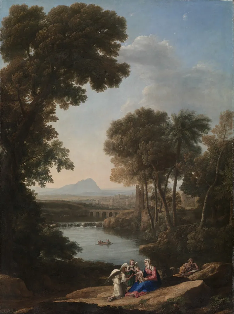 Rest On The Flight Into Egypt 11 by Claude Lorrain - Canvas Print