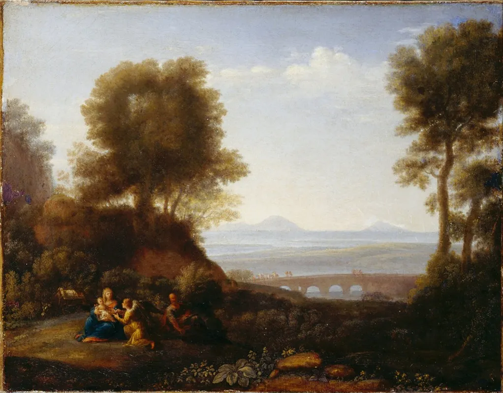 Rest On The Flight Into Egypt 9 by Claude Lorrain - Canvas Print