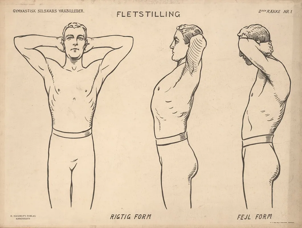 Rest Standing Starting Position Right Form Wrong Form Fletstilling by N.C.Roms - Canvas Print