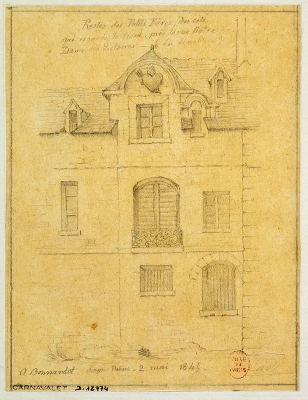 Restes Du Couvent Des Petits Peres by Alfred Bonnardot - Canvas Print