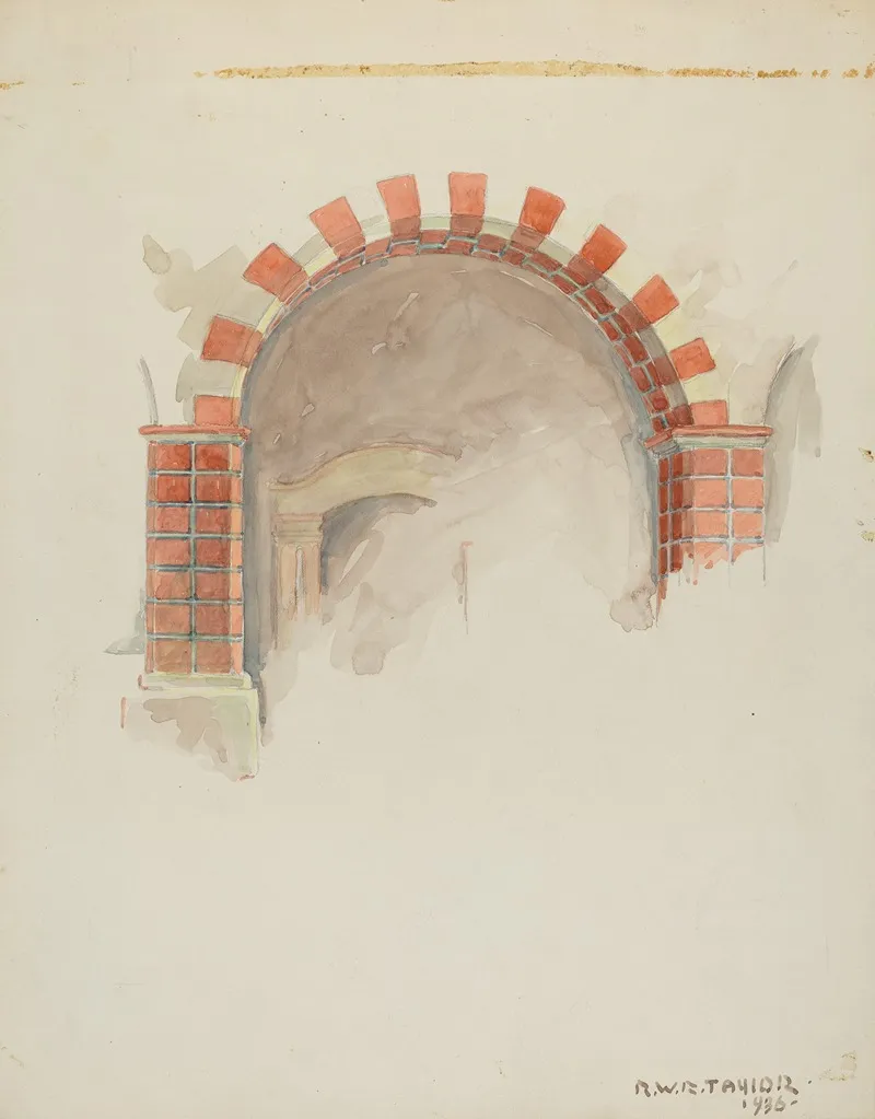 Restoration Drawing Main Doorway And Arch Tomission House