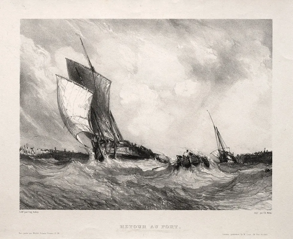 Retour Au Port by Eugène Isabey - Canvas Print