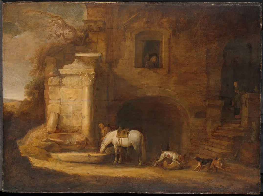 Return Of The Falconer by Simon de Vlieger - Canvas Print