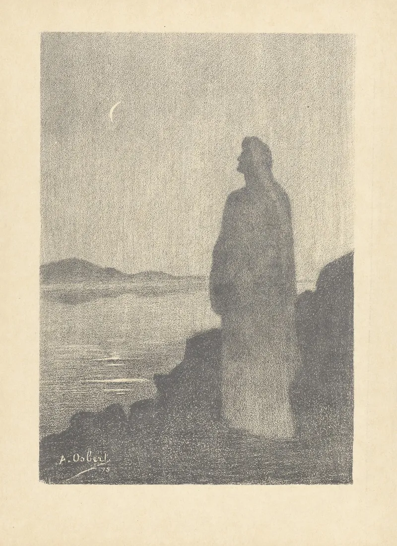 Reverie Dans La Nuit 2 by Alphonse Osbert - Canvas Print