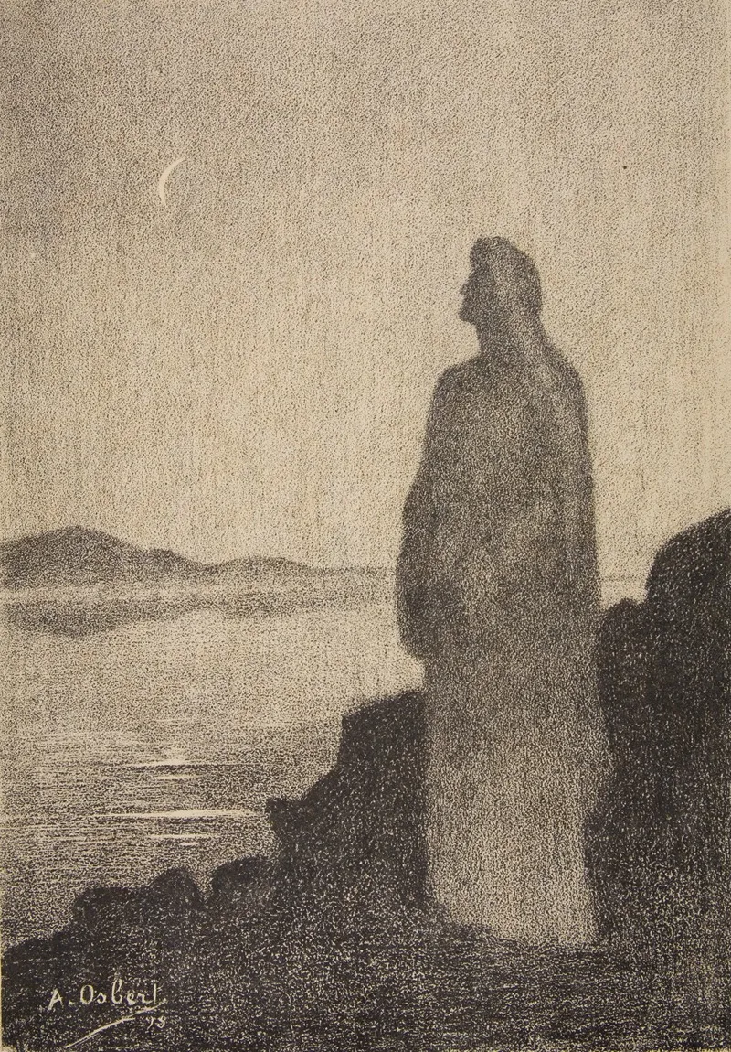 Reverie Dans La Nuit by Alphonse Osbert - Canvas Print