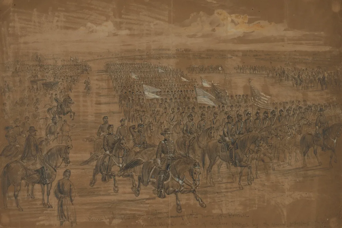 Review By The President Of The Cavalry Of The Army Of The Potomac